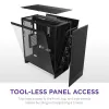 NZXT H7 Flow 2024 - هيكل تدفق هواء ATX متوسط ​​الحجم - يتضمن 3 مراوح مثبتة مسبقًا مقاس 120 مم - يدعم مراوح سفلية لتبريد وحدة معالجة الرسومات المخصصة - إدارة الكابلات - أسود