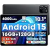 2025 Release Android 15 تابلت, Large شاشة, 10-inch تابلت, Wi-Fi موديل, 16GB + 128GB + Max 1TB Expansion, 7,000 mAh, PD18W & Type-C Charging, 8 Core CPU, 2.4G & 5G WiFi, Bluetooth 5.2, Face