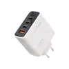 G POWER GP C17 100W 4 PORT شاحن USB A AND 3USB C QUALCOMM سريع CHARGE 3.0 COMPATIBLE WITH Macbook Pro Ipad Galaxy Pixel Iphone AND MORE أبيض أسود