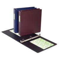 wilson jones 364 heavy duty round ring binder with label holder 1 أسود