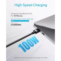 منتج حاسوب محمول Anker 100W USB C Fast Charging Cable 10ft Long Braided Nylon Cord for ماك بوك, 2 image