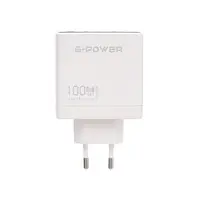G-Power GP-C17 100W 4-Port Charger (USB-A and 3USB-C) Qualcomm Quick Charge 3.0 Compatible with MacBook Pro, iPad, Galaxy, Pixel, iPhone and More - White Black, 2 image