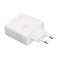 G POWER GP C17 100W 4 PORT شاحن USB A AND 3USB C QUALCOMM سريع CHARGE 3.0 COMPATIBLE WITH Macbook Pro Ipad Galaxy Pixel Iphone AND MORE أبيض أسود, 3 image