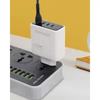 G-Power GP-C17 100W 4-Port Charger (USB-A and 3USB-C) Qualcomm Quick Charge 3.0 Compatible with MacBook Pro, iPad, Galaxy, Pixel, iPhone and More - White Black, 5 image