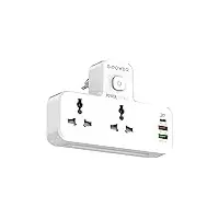 G-Power SC2311 Power Extension Socket Double Plug Adaptor مع Touch Control Nightlight مع 1 PD 20W,1 QC3.0 18W And Auto ID Port 12W - أبيض, 2 image