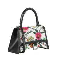 Gucci Womens X Balenciaga Small Flora Hourglass Shoulder Bag