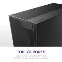 NZXT H7 Flow 2024 - Mid-تاور ATX Airflow جراب - Includes Pre-Installed 3 x 120mm Fans - Supports Bottom Fans for Dedicated GPU تبريد - Cable Management - أسود, 6 image