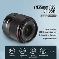 YONGNUO YN35mm F2S DF DSM Auto Focus Wide Angle Prime Lens for Sony, F2 Large Aperture Full Frame APS-C for Sony E Mount Camera أسود, 3 image