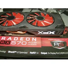 بطاقة فيديو RX 570 فيجا 4 جيجا من XFX بمروحتين للتبريد كفاءه ممتازه GDDR5
