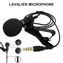 مايكروفون من نوع Lavalier لفالير 3.5 متر مايك يعمل علي اجهزة الاندرويد والايفون