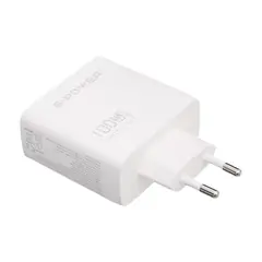G POWER GP C17 100W 4 PORT شاحن USB A AND 3USB C QUALCOMM سريع CHARGE 3.0 COMPATIBLE WITH Macbook Pro Ipad Galaxy Pixel Iphone AND MORE أبيض أسود, 3 image