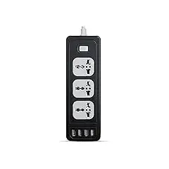 G-Power GP342 Power Strip Surge Protector Containing 220 Volt مع Three Universal International Socket provides Two Type C Charging Ports 20 Watt - أسود رمادي, 6 image