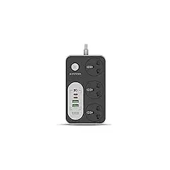 G-Power SC2311 Power Extension Socket Double Plug Adaptor مع Touch Control Nightlight مع 1 PD 20W,1 QC3.0 18W And Auto ID Port 12W - أبيض, 3 image