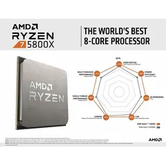 معالج سطح المكتب AMD Ryzen 7 5800X ثماني النواة 16 خيطًا - 8 أنوية و 16 سنًا, 3 image