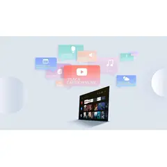تلفزيون روا 50 بوصة، أندرويد ذكي، إل إي دي، بدقة 4k. أسود، بلوتوث، واي فاي، HDMI, 4 image