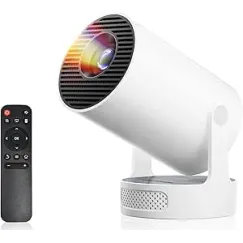 جهاز عرض فيلوينت للاستخدام المنزلي صغير 2025 إصدار مطور يعمل بنظام أندرويد TV ودوران 270 درجة ونظام هاي فاي خارجي سبيكر عرض قصير المدى 27000 لومن عرض سقف عالي السطوع 1080 بكسل واي فاي 6