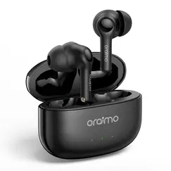 Oraimo FreePods 3C (OEB-E104DC), ENC Calling Noise Cancellation, powerful bass 4 mics, Long Playtime True Wireless Earbuds IPX5-Water Resistant, Via App – Black (1 Year Warranty)