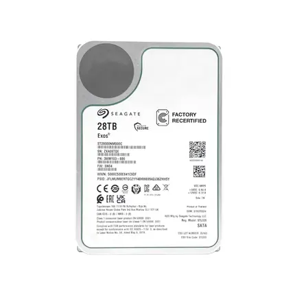 قرص صلب SEAGATE EXOS X22 ST28000NM000C سعة 28 تيرابايت CMR SATA 6 جيجابايت/ثانية مقاس 3.5 بوصة ENTERPRISE
