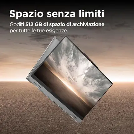 لينوفو نوت بوك ايديا باد 5 2 في 1، قابل للتحويل 14 انش، WUXGA (1920x1200) 60Hz، انتل كور i5-13420H، بطاقة رسومات انتل UHD، ذاكرة RAM 16GB، SSD 512GB M.2، واي فاي 6، ويندوز 11، رمادي, 4 image