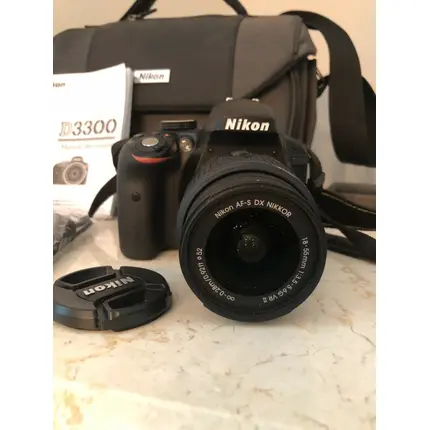 كاميرا نيكون D3300 الكاميرا الرقمية 24 ميجابيكسل جوده عاليه بطارية ليثيوم ايون