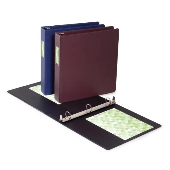 منتج Wilson Jones® 364 Heavy Duty Round Ring Binder with Label Holder, 1", أسود