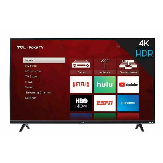 تلفزيون TCL 75S425  شاشة 75 بوصة  تقنية 4K يو اتش دي HDR تلفزيون ذكي - 3 مداخل HDMI