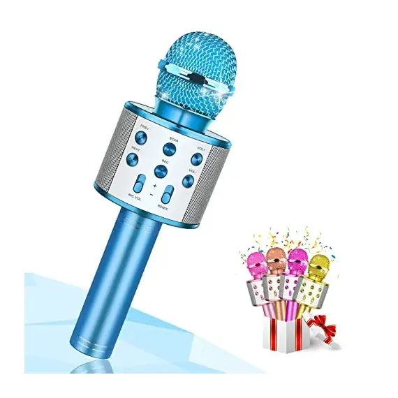 ميكروفون لاسلكي من ديسلوكاتي - لعبة كاريوكي للأطفال من سن 3 إلى 12 عامًا، هدية للبنات