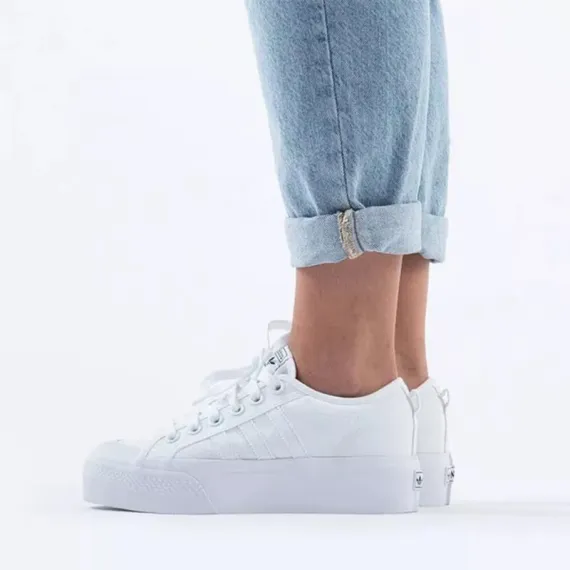 Adidas originals Nizza Platform Fabric wear-resistant Low-top board shoes FV5322, 7 image