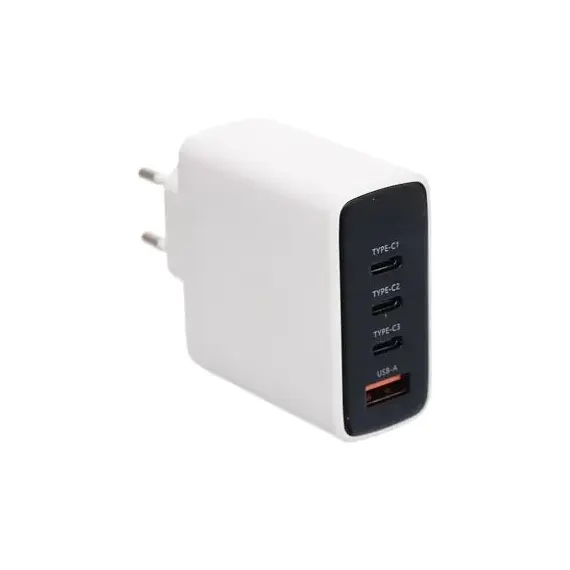 G-Power GP-C17 100W 4-Port Charger (USB-A and 3USB-C) Qualcomm Quick Charge 3.0 Compatible with MacBook Pro, iPad, Galaxy, Pixel, iPhone and More - White Black, 4 image