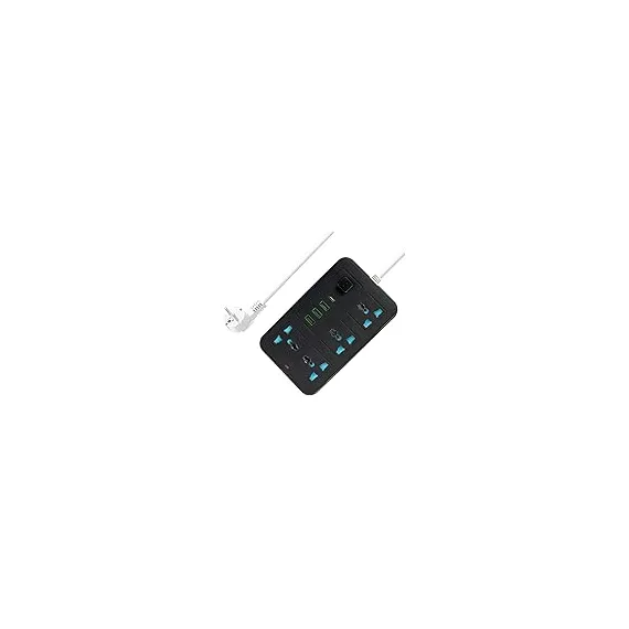 منتج G-Power GP342 Power Strip Surge بروtector Containing 220 Volt With Three Universal International Socket بروvides Two Type C Charging Ports 20 Watt - أسود رمادي, 7 image
