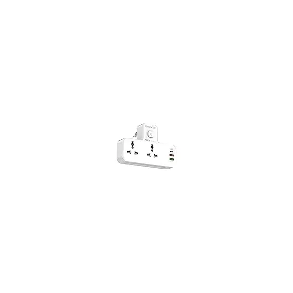 G-Power SC2311 Power Extension Socket Double Plug Adaptor with Touch Control Nightlight With 1 PD 20W,1 QC3.0 18W And Auto ID Port 12W - White, 2 image