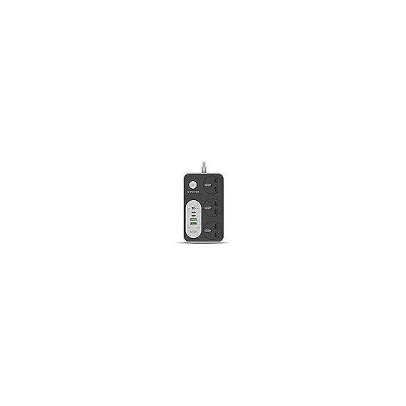 منتج G-Power SC2311 Power Extension Socket Double Plug Adaptor with Touch Control Nightlight With 1 PD 20W,1 QC3.0 18W And Auto ID Port 12W - أبيض, 3 image