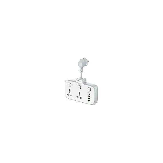 منتج G-Power SC2311 Power Extension Socket Double Plug Adaptor with Touch Control Nightlight With 1 PD 20W,1 QC3.0 18W And Auto ID Port 12W - أبيض, 7 image