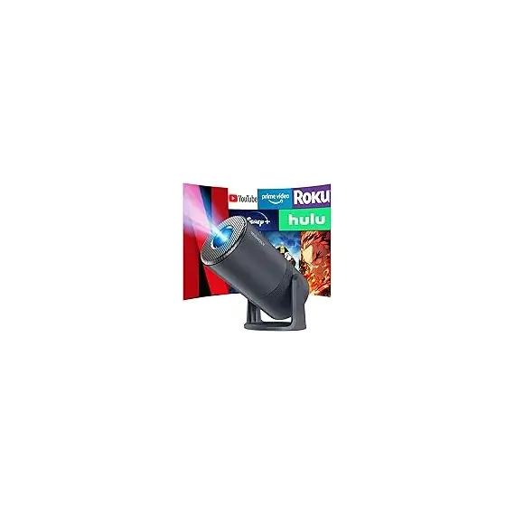 Philoent Projector for Home Use, Small, 2025 Upgraded Version Android TV & 270° Rotation & HiFi External Speaker, Short Range Projection, 27,000 LM, High Brightness, Ceiling Projection, 1080P, Wi-Fi6, 6 image