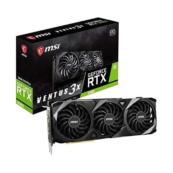 MSI Gaming GeForce RTX 3080 10GB GDRR6X 320-Bit HDMI/DP Nvlink Torx Fan 3 Ampere Architecture OC Graphics Card (RTX 3080 VENTUS 3X 10G OC)