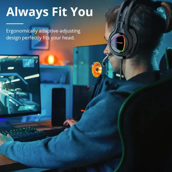 سماعات رأس للالعاب جلاري الفا من ترونسمارت - اسود, 13 image