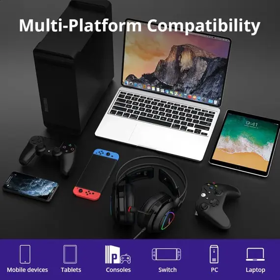 سماعات رأس للالعاب جلاري الفا من ترونسمارت - اسود, 3 image