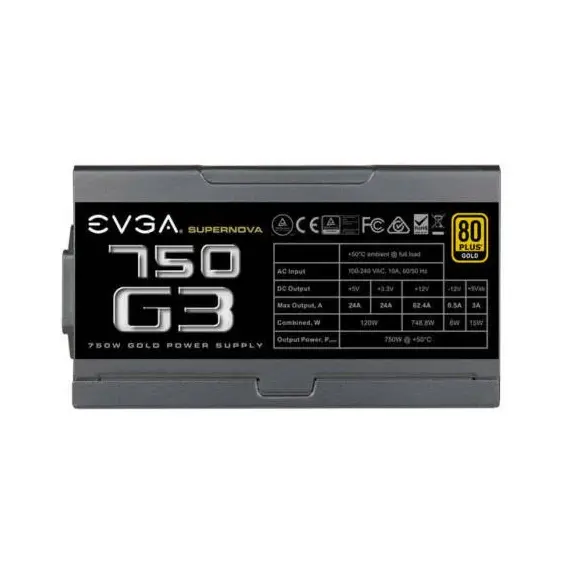 Power Supply EVGA 220-G3-0750-X1 Supernova G3 750W Fully Modular Power Supply, 3 image