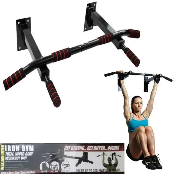 IRON GYM WALL MOUNT PULL UP BAR, 2 image