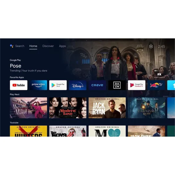 تلفزيون روا 32 بوصة، أندرويد ذكي، إل إي دي، بدقة FHD. أسود، بلوتوث، واي فاي، HDMI, 2 image