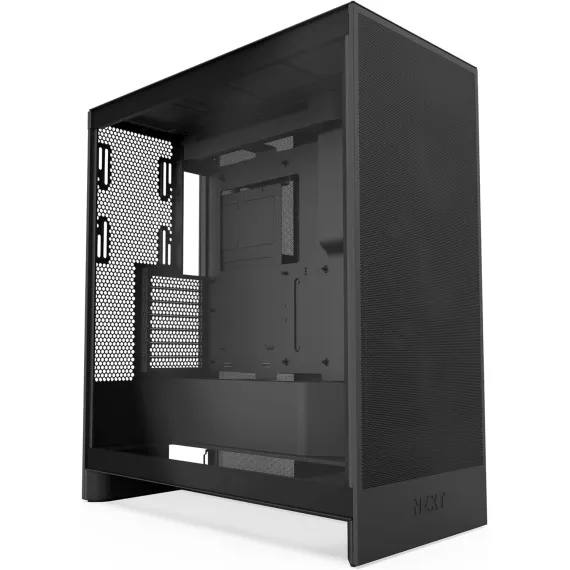 NZXT H7 Flow 2024 - Mid-تاور ATX Airflow جراب - Includes Pre-Installed 3 x 120mm Fans - Supports Bottom Fans for Dedicated GPU تبريد - Cable Management - أسود, 8 image