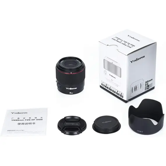 YONGNUO YN35mm F2S DF DSM Auto Focus Wide Angle Prime Lens for Sony, F2 Large Aperture Full Frame APS-C for Sony E Mount Camera Black, 4 image