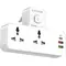 G-Power SC2311 Power Extension Socket Double Plug Adaptor with Touch Control Nightlight With 1 PD 20W,1 QC3.0 18W And Auto ID Port 12W - White