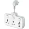 منتج G-Power SC2311 Power Extension Socket Double Plug Adaptor with Touch Control Nightlight With 1 PD 20W,1 QC3.0 18W And Auto ID Port 12W - أبيض, 7 image