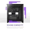 NZXT H7 Flow 2024 - Mid-تاور ATX Airflow جراب - Includes Pre-Installed 3 x 120mm Fans - Supports Bottom Fans for Dedicated GPU تبريد - Cable Management - أسود, 3 image